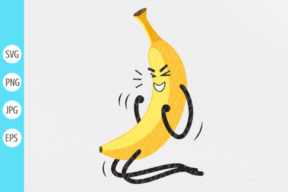 Cartoon Funny Banana Svg Clipart for Graphics and Crafts