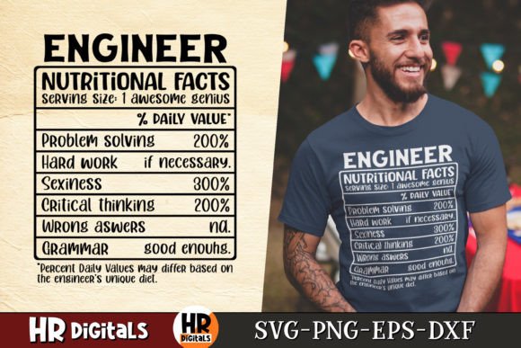 Engineer Nutritional Facts, Funny: A Crafts & Graphics Review