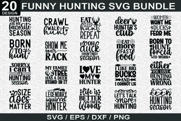 Funny Hunting SVG Bundle: Graphics for Crafts & Blogs