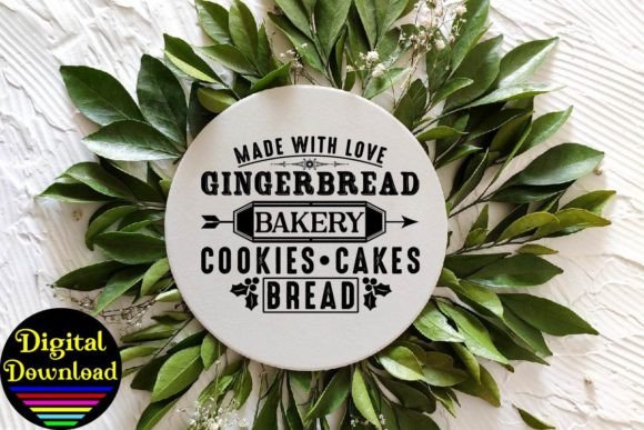 Made with Love Gingerbread Bakery Cookie Graphics and Crafts Review