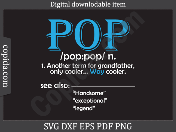 Pop Funny Definition Svg Cutting File for Graphics & Crafts