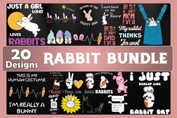 Rabbit Bundle SVG 20 Designs: A Designer’s Take on Graphics and Crafts