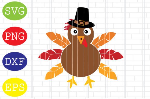 Turkey Pilgrim Hat Svg, Turkey Vector Graphics